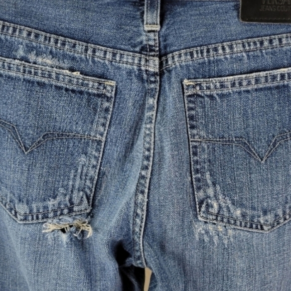 VERSACE JEANS COUTURE Vintage Blue Bootcut Size Denim Jeans Size 28 X 42 - Picture 11 of 11